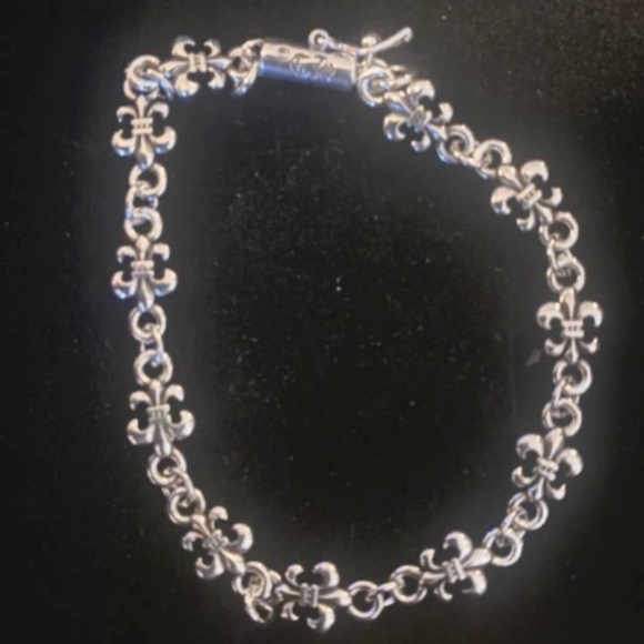 Chrome Hearts Silver Fluer De Les Bracelet (Small) - Picture 3 of 6